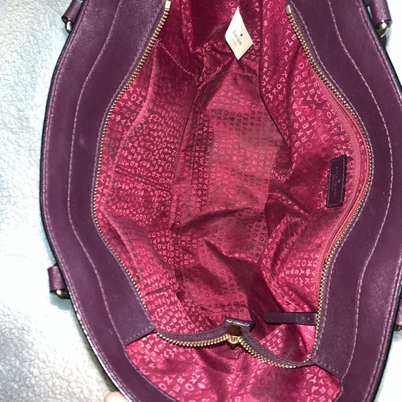 Kate spade maroon leather tote bag - Picture 5 of 11